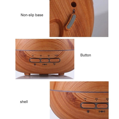 Essential Oil Aroma Diffuser Tulip Light Wood  -Ultrasonic Mist
